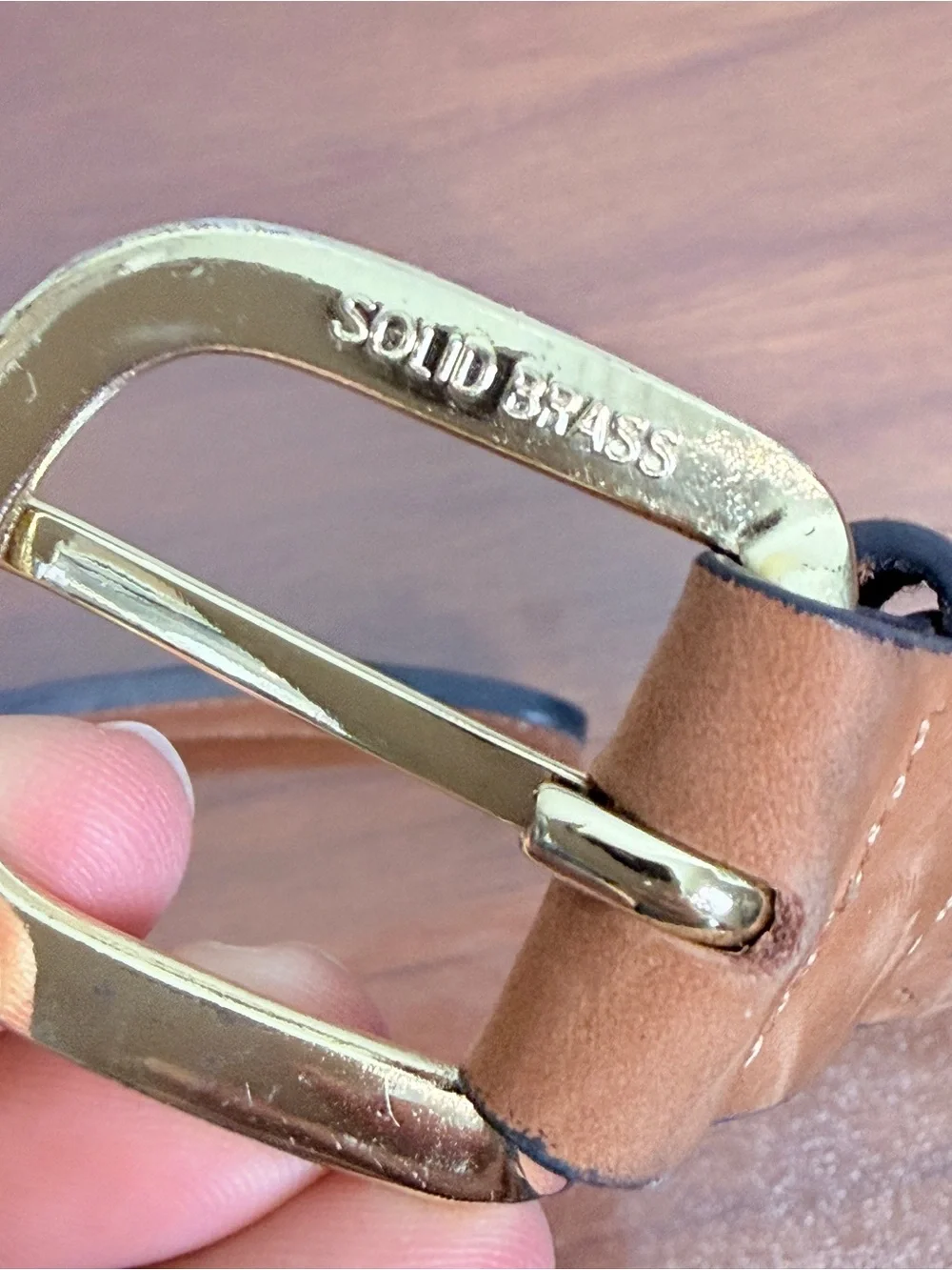World Wide Sportsman Navy & Brown Leather Embroidered Fish Belt 40